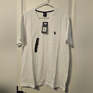 U.S. Polo Assn. Men's Classic White V-Neck Tee